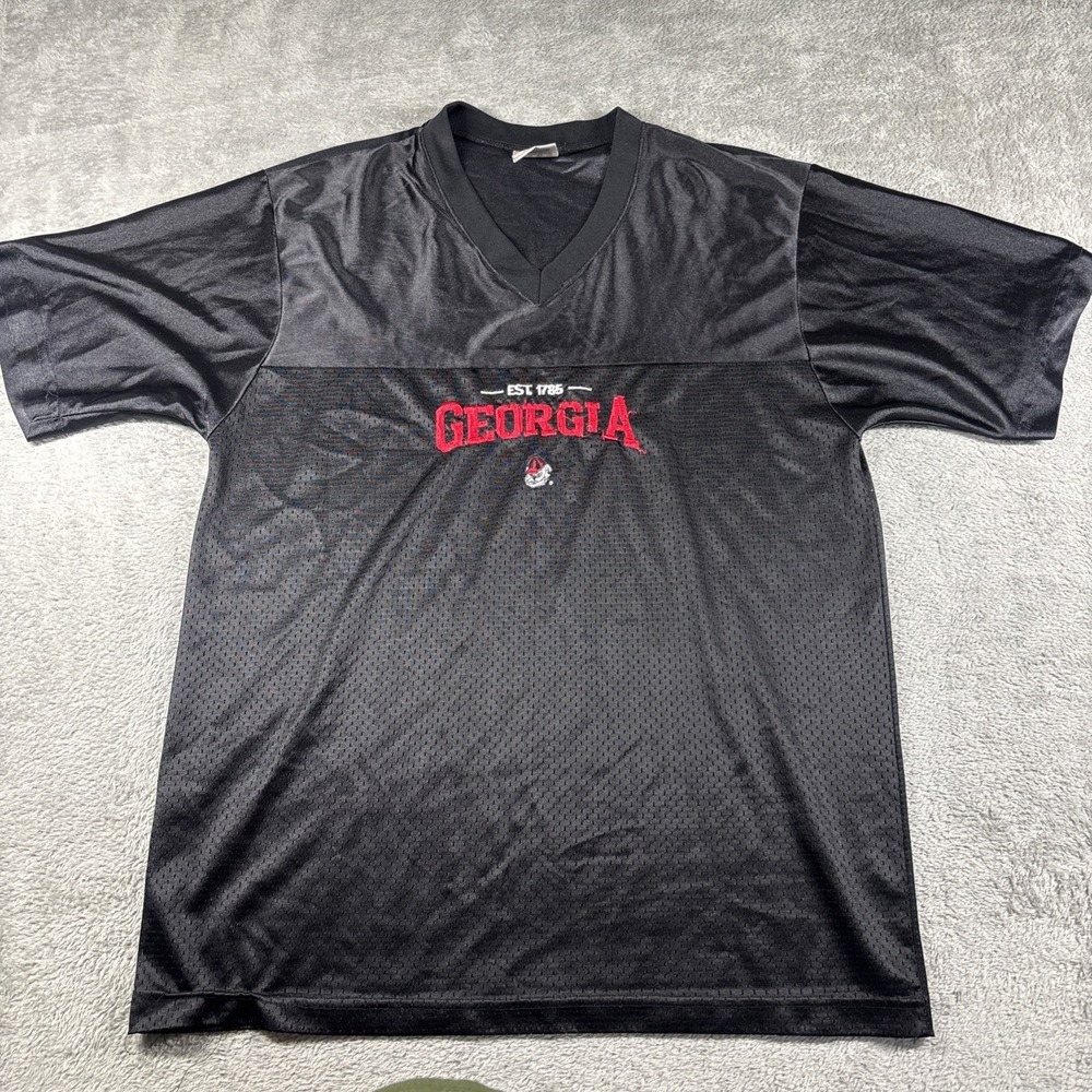 BBS BIGBALLSPORTS Georgia Bulldogs NCAA Black Jersey Embroidered Logo Black Sz M